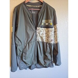 Nike Shield Jacket Mens L Green NFL Greenbay Packers Salute To Service Jacket